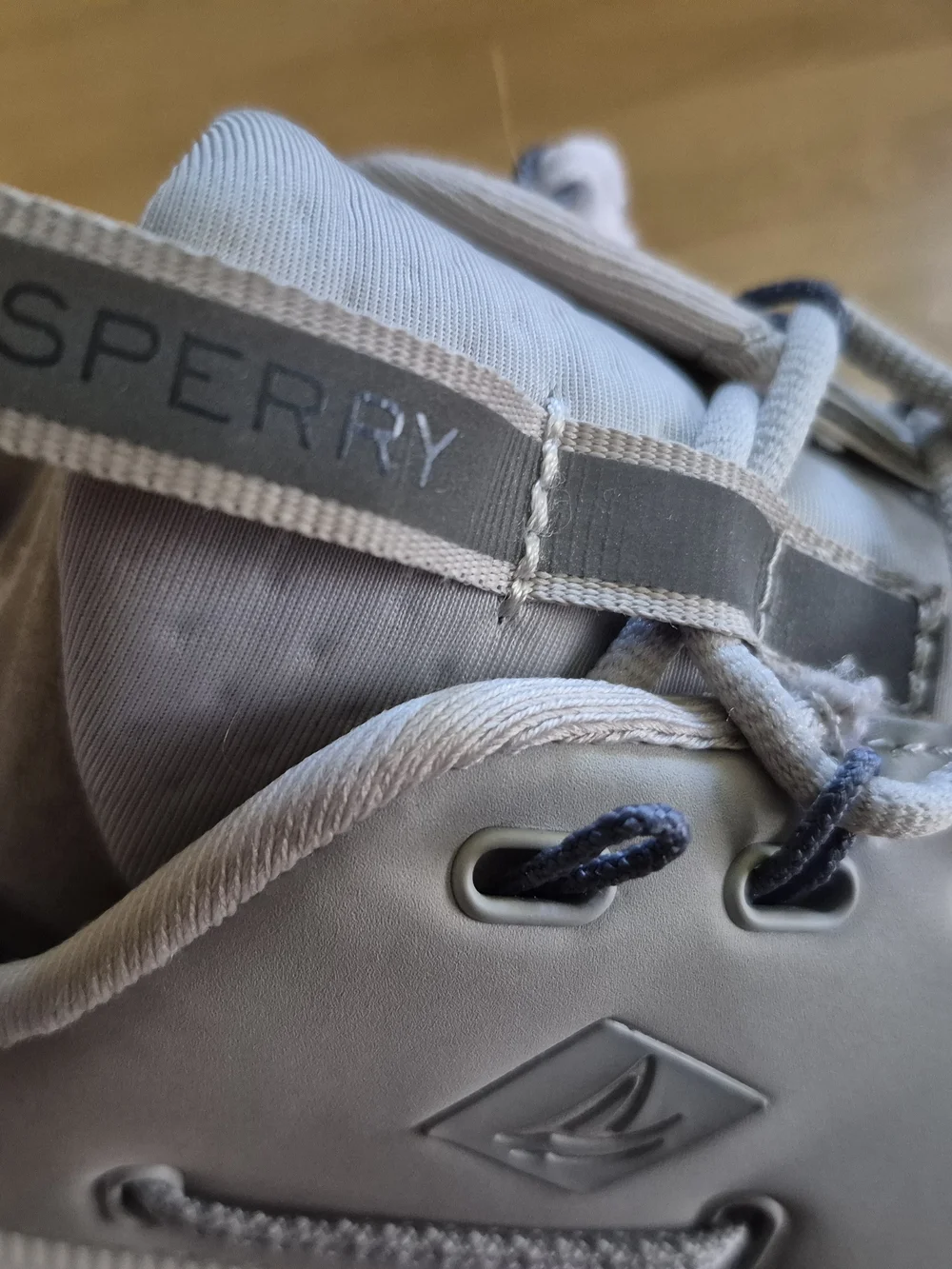 Sperry Light Gray Mesh Boat Shoes - Men's Lace-Up